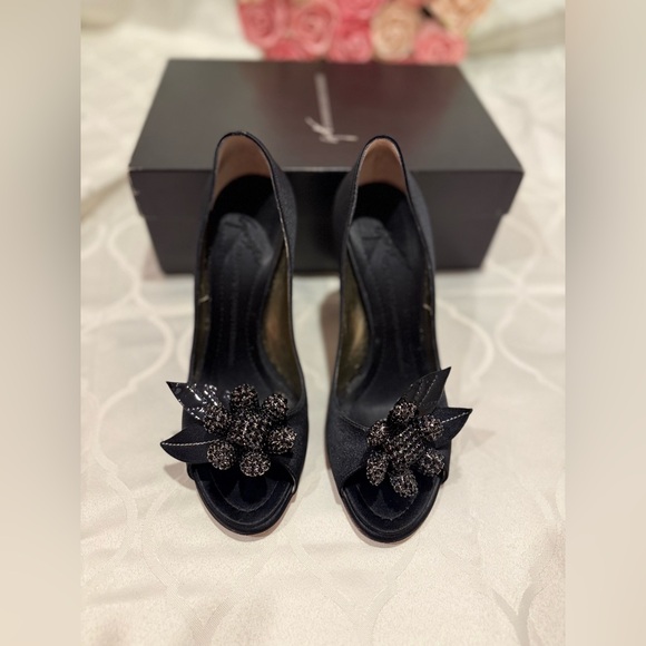 Giuseppe Zanotti Vintage Black pumps heels Sandals Heels Size EUR 37/ US 7 Y2K - Picture 2 of 6